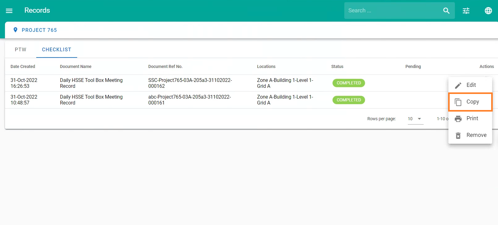 Duplicate Tool Box Meeting
